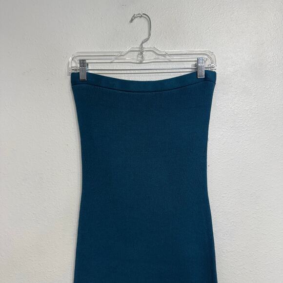 Future Collective Teal Side Column Slip Convertible Maxi Skirt Dress Sz M - Picture 3 of 14